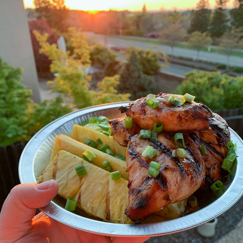 Hawaiian Grilled Chicken and Grilled Pineapple
